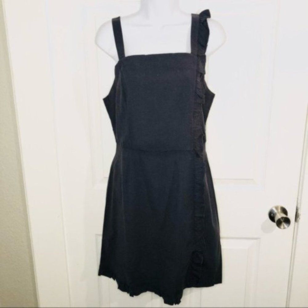 ModCloth Navy Blue Ruffled Square-Neck Mini Dress - Picture 3 of 12